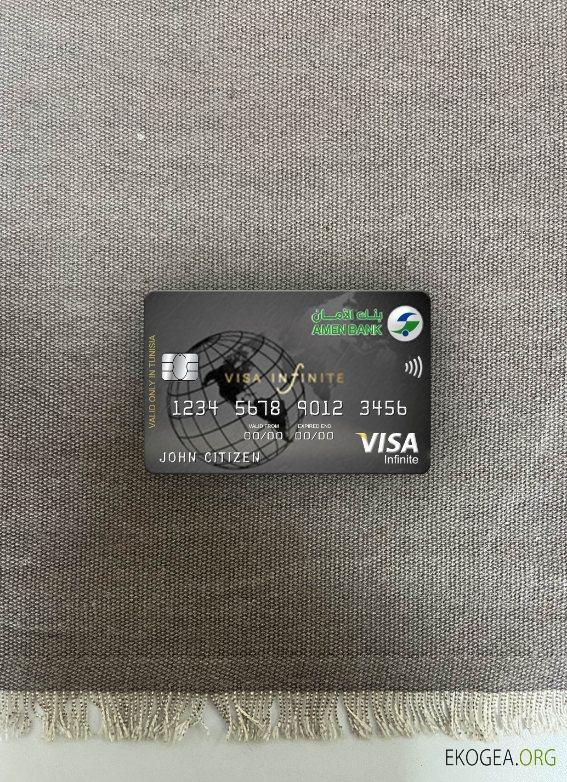 Tunisie Amen Bank carte visa infinie photolook recto